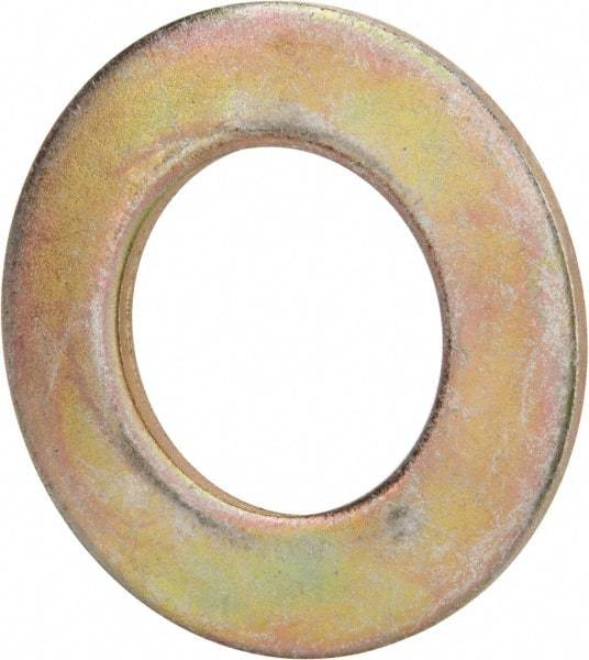 Value Collection - 1-3/4" Screw, Grade 8 Steel SAE Flat Washer - 1-7/8" ID x 3-3/8" OD, 5/32" Thick, Zinc Yellow Dichromate Finish - Exact Industrial Supply