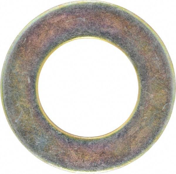 Value Collection - 2" Screw, Grade 8 Steel SAE Flat Washer - 2-1/8" ID x 3-3/4" OD, 1/64" Thick, Zinc Yellow Dichromate Finish - Exact Industrial Supply