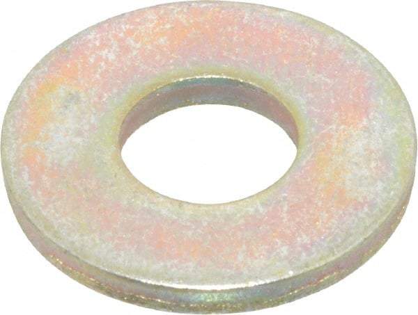 Value Collection - 5/16" Screw, Grade 8 Steel Extra Thick Flat Washer - Zinc Yellow Dichromate Finish - Exact Industrial Supply