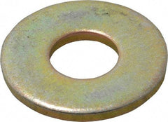 Value Collection - 1/2" Screw, Grade 8 Steel Extra Thick Flat Washer - Zinc Yellow Dichromate Finish - Exact Industrial Supply