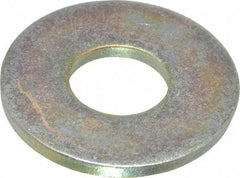 Value Collection - 9/16" Screw, Grade 8 Steel Extra Thick Flat Washer - Zinc Yellow Dichromate Finish - Exact Industrial Supply