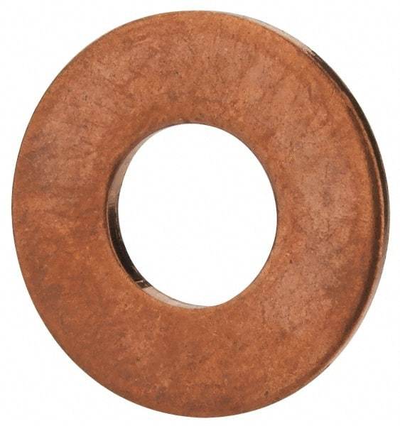 Value Collection - 5/16" Screw, Copper Standard Flat Washer - 0.336" ID x 3/4" OD, 0.064" Thick, Plain Finish - Exact Industrial Supply