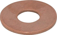 Value Collection - 3/8" Screw, Copper Standard Flat Washer - 0.395" ID x 1" OD, 0.064" Thick, Plain Finish - Exact Industrial Supply