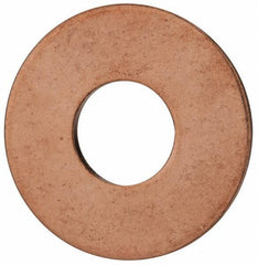 Value Collection - 1/2" Screw, Copper Standard Flat Washer - 0.563" ID x 1-3/8" OD, 0.081" Thick, Plain Finish - Exact Industrial Supply