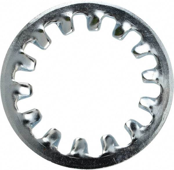 Value Collection - 1 Screw, 1.06" ID, Steel Internal Tooth Lock Washer - 1.637" OD, Zinc-Plated, Grade 2 - Exact Industrial Supply