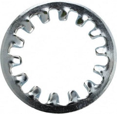 Value Collection - 1 Screw, 1.06" ID, Steel Internal Tooth Lock Washer - 1.637" OD, Zinc-Plated, Grade 2 - Exact Industrial Supply