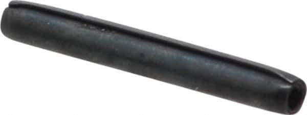 Made in USA - 1/16" Diam x 1/2" Long Coiled Spring Pin - Grade 1070-1090 Alloy Steel, Black Oxide Finish - Exact Industrial Supply