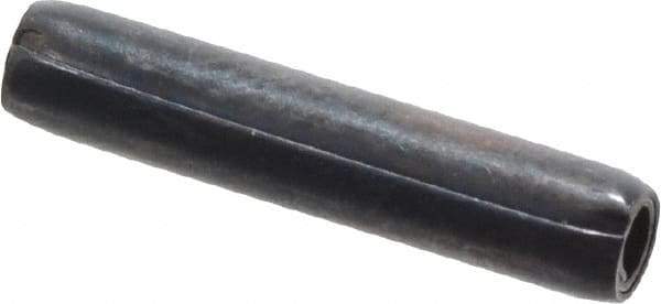 Made in USA - 3/32" Diam x 1/2" Long Coiled Spring Pin - Grade 1070-1090 Alloy Steel, Black Oxide Finish - Exact Industrial Supply