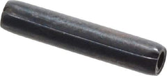 Made in USA - 3/32" Diam x 1/2" Long Coiled Spring Pin - Grade 1070-1090 Alloy Steel, Black Oxide Finish - Exact Industrial Supply