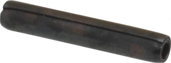 Made in USA - 3/32" Diam x 9/16" Long Coiled Spring Pin - Grade 1070-1090 Alloy Steel, Black Oxide Finish - Exact Industrial Supply