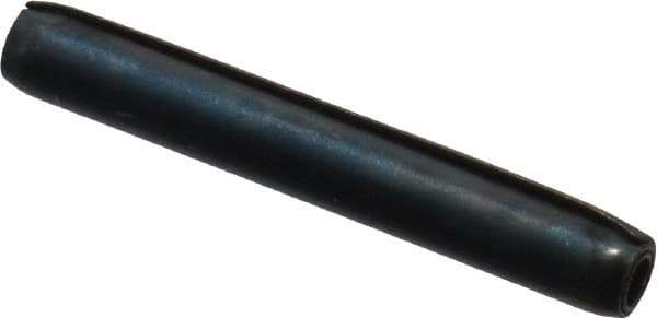 Made in USA - 3/32" Diam x 11/16" Long Coiled Spring Pin - Grade 1070-1090 Alloy Steel, Black Oxide Finish - Exact Industrial Supply