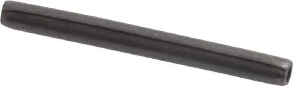 Made in USA - 3/32" Diam x 1" Long Coiled Spring Pin - Grade 1070-1090 Alloy Steel, Black Oxide Finish - Exact Industrial Supply