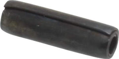Made in USA - 1/8" Diam x 7/16" Long Coiled Spring Pin - Grade 1070-1090 Alloy Steel, Black Oxide Finish - Exact Industrial Supply