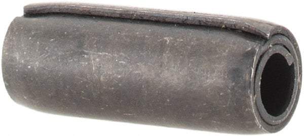 Made in USA - 3/16" Diam x 1/2" Long Coiled Spring Pin - Grade 1070-1090 Alloy Steel, Black Oxide Finish - Exact Industrial Supply