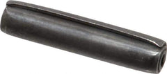 Made in USA - 3/16" Diam x 7/8" Long Coiled Spring Pin - Grade 1070-1090 Alloy Steel, Black Oxide Finish - Exact Industrial Supply