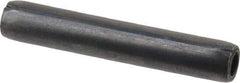 Made in USA - 3/16" Diam x 1-1/8" Long Coiled Spring Pin - Grade 1070-1090 Alloy Steel, Black Oxide Finish - Exact Industrial Supply