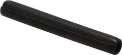 Made in USA - 3/16" Diam x 1-1/2" Long Coiled Spring Pin - Grade 1070-1090 Alloy Steel, Black Oxide Finish - Exact Industrial Supply