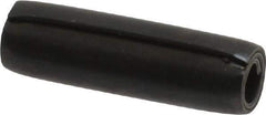 Made in USA - 7/32" Diam x 3/4" Long Coiled Spring Pin - Grade 1070-1090 Alloy Steel, Black Oxide Finish - Exact Industrial Supply