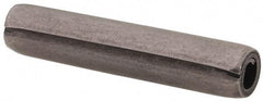 Made in USA - 7/32" Diam x 1-1/8" Long Coiled Spring Pin - Grade 1070-1090 Alloy Steel, Black Oxide Finish - Exact Industrial Supply