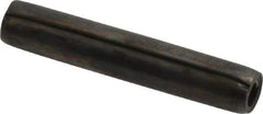 Made in USA - 7/32" Diam x 1-1/4" Long Coiled Spring Pin - Grade 1070-1090 Alloy Steel, Black Oxide Finish - Exact Industrial Supply