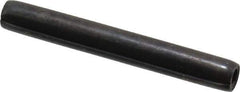 Made in USA - 7/32" Diam x 1-3/4" Long Coiled Spring Pin - Grade 1070-1090 Alloy Steel, Black Oxide Finish - Exact Industrial Supply