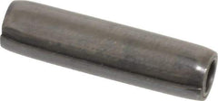 Made in USA - 1/4" Diam x 1" Long Coiled Spring Pin - Grade 1070-1090 Alloy Steel, Black Oxide Finish - Exact Industrial Supply