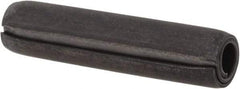 Made in USA - 1/4" Diam x 1-1/8" Long Coiled Spring Pin - Grade 1070-1090 Alloy Steel, Black Oxide Finish - Exact Industrial Supply