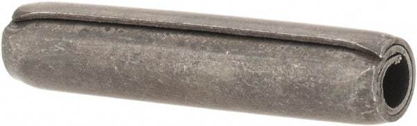 Made in USA - 1/4" Diam x 1-1/4" Long Coiled Spring Pin - Grade 1070-1090 Alloy Steel, Black Oxide Finish - Exact Industrial Supply