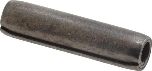 Made in USA - 5/16" Diam x 1-1/4" Long Coiled Spring Pin - Grade 1070-1090 Alloy Steel, Black Oxide Finish - Exact Industrial Supply