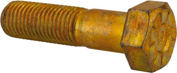 Hex Head Cap Screw: 1-8 x 4″, Grade L9 Steel, Zinc Yellow Dichromate Finish Partially Threaded