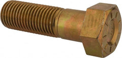 Hex Head Cap Screw: 1-1/2 6 x 5″, Grade L9 Steel, Zinc Yellow Dichromate Finish - Partially Threaded