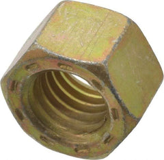 Value Collection - 1/2-13 UNC Steel Right Hand Hex Nut - 3/4" Across Flats, 7/16" High, Zinc Yellow Dichromate Cad & Waxed Finish - Exact Industrial Supply