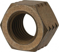 Value Collection - 1-8 UNC Steel Right Hand Hex Nut - 1-1/2" Across Flats, 55/64" High, Zinc Yellow Dichromate Cad & Waxed Finish - Exact Industrial Supply