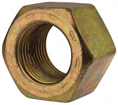Value Collection - 7/8-14 UNF Steel Right Hand Hex Nut - 1-5/16" Across Flats, 3/4" High, Zinc Yellow Dichromate Cad & Waxed Finish - Exact Industrial Supply