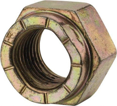 Value Collection - 3/8-24 UNF Grade L9 Hex Lock Nut with Distorted Thread - Cadmium Dichromate Finish - Exact Industrial Supply