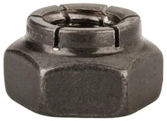 Flex-Loc - 3/8-16 UNC Grade 2 Heavy Hex Lock Nut with Expanding Flex Top - Uncoated, Meets Military Specifications - Exact Industrial Supply