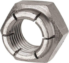 Flex-Loc - 3/4-10 UNC Grade 2 Heavy Hex Lock Nut with Expanding Flex Top - Uncoated, Meets Military Specifications - Exact Industrial Supply