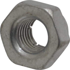 Flex-Loc - 1/4-28 UNJF Grade 2 Hex Lock Nut with Expanding Flex Top - Cadmium-Plated Finish, Meets Military Specifications - Exact Industrial Supply