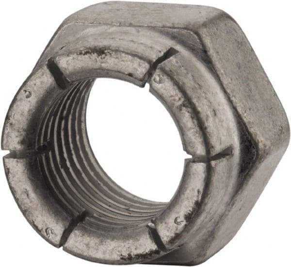 Flex-Loc - 7/16-20 UNJF Grade 2 Hex Lock Nut with Expanding Flex Top - Cadmium-Plated Finish, Meets Military Specifications - Exact Industrial Supply