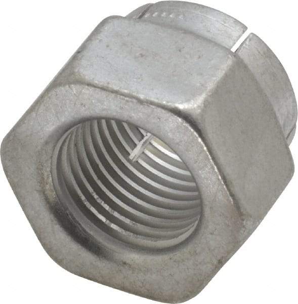 Flex-Loc - 1/2-20 UNJF Grade 2 Hex Lock Nut with Expanding Flex Top - Cadmium-Plated Finish, Meets Military Specifications - Exact Industrial Supply