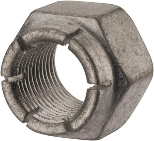 Flex-Loc - 5/8-18 UNJF Grade 2 Hex Lock Nut with Expanding Flex Top - 15/16" Width Across Flats, Cadmium-Plated Finish, Meets Military Specifications - Exact Industrial Supply