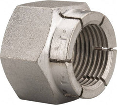 Flex-Loc - 7/8-14 UNJF Grade 2 Hex Lock Nut with Expanding Flex Top - Cadmium-Plated Finish, Meets Military Specifications - Exact Industrial Supply
