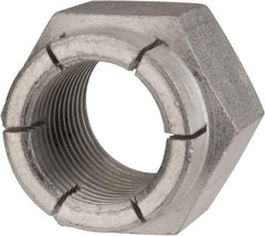 Flex-Loc - 1-12 UNF Grade 2 Hex Lock Nut with Expanding Flex Top - 1-7/16" Width Across Flats, Cadmium-Plated Finish - Exact Industrial Supply