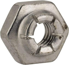 Flex-Loc - #10-24 UNJC Grade 2 Hex Lock Nut with Expanding Flex Top - Cadmium-Plated Finish, Meets Military Specifications - Exact Industrial Supply