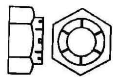 Flex-Loc - #2-56 UNJC Grade 2 Hex Lock Nut with Expanding Flex Top - Cadmium-Plated Finish, Meets Military Specifications - Exact Industrial Supply