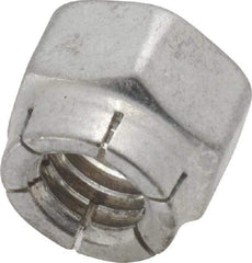 Flex-Loc - 3/8-16 UNC Grade 2 Hex Lock Nut with Expanding Flex Top - Cadmium-Plated Finish, Meets Military Specifications - Exact Industrial Supply