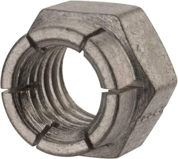 Flex-Loc - 7/16-14 UNC Grade 2 Hex Lock Nut with Expanding Flex Top - Cadmium-Plated Finish, Meets Military Specifications - Exact Industrial Supply