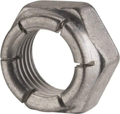 Flex-Loc - 7/16-20 UNJF Grade 2 Hex Lock Nut with Expanding Flex Top - 21/64" High, Cadmium-Plated Finish, Meets Military Specifications - Exact Industrial Supply