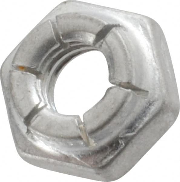 Flex-Loc - 1/4-20 UNC Grade 2 Hex Lock Nut with Expanding Flex Top - Exact Industrial Supply