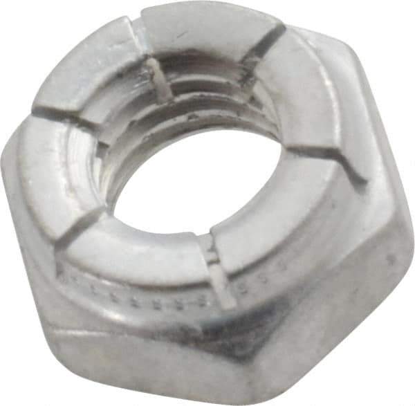 Flex-Loc - 5/16-18 UNC Grade 2 Hex Lock Nut with Expanding Flex Top - 17/64" High, Cadmium-Plated Finish, Meets Military Specifications - Exact Industrial Supply